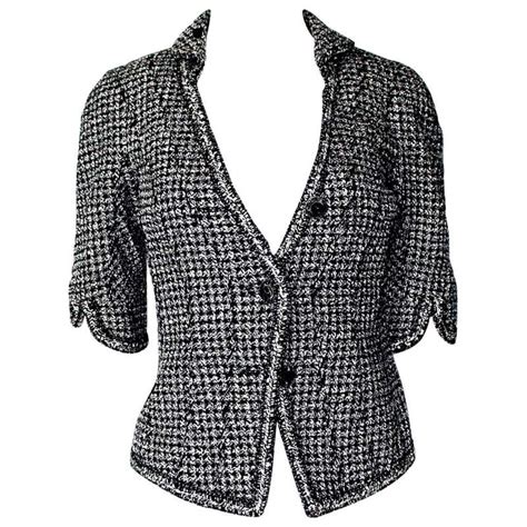 chanel tweed jacket black|chanel cropped tweed jacket.